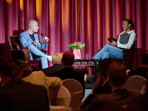 Jeff Baltermia in a talk with Ditaji Kambundji