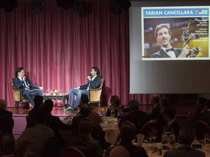 Fabian Cancellara, quadruple champion du monde de cyclisme et double champion olympique, fait l’honneur de sa présence au Swiss Indoors Business Club.